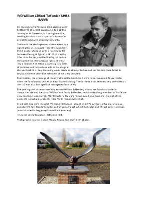 A preview of a PDF biography for Taffender, William Clifford